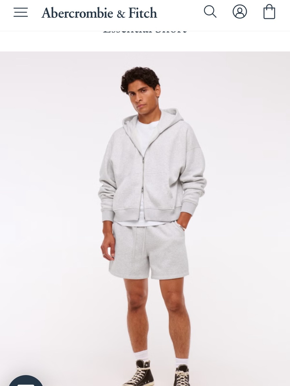 Abercrombie Light Gray sweat Shorts